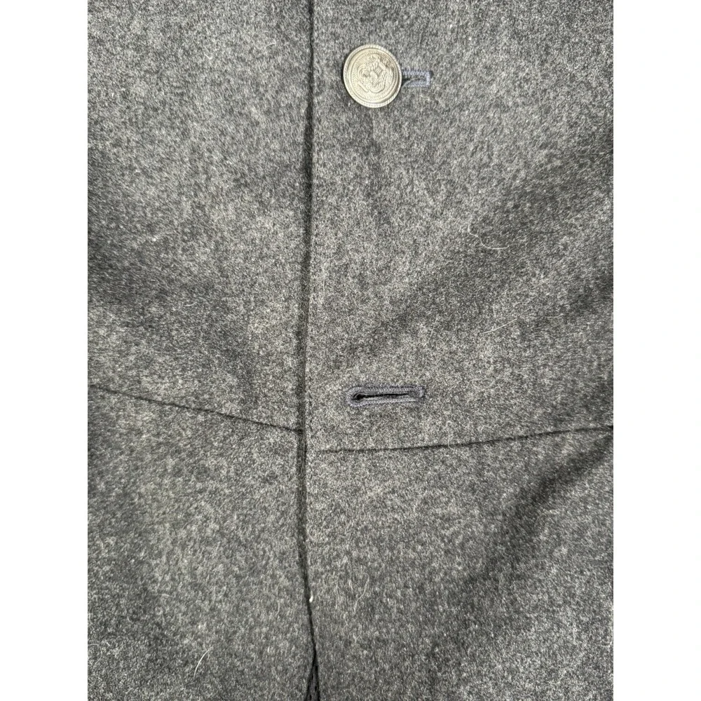 Troy Smith For D Wool Blazer Jacket Mens Medium Gray Military Style - Picture 8 of 16